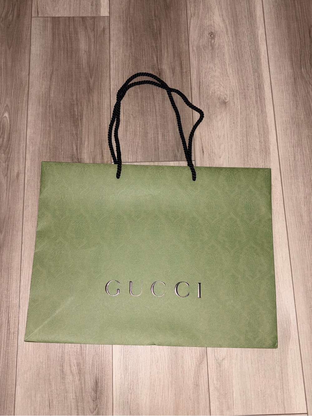 Gucci Olive Green Branded Paper Shopping Bag